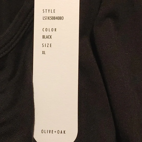 Olive + Oak Black Sleeveless Tank Maxi Dress Sz XL Soft Fit Rounded Hem - Picture 6 of 7